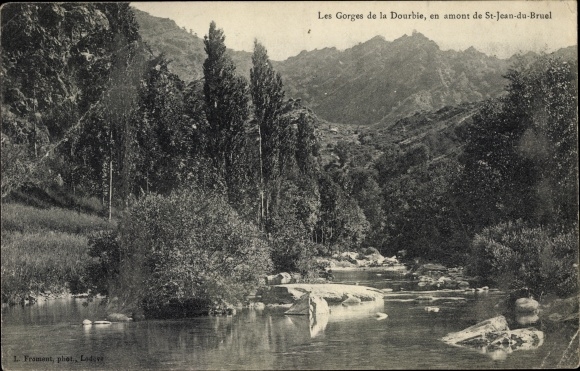 Ak Saint Jean du Bruel Aveyron, Les Gorges de la Dourbie