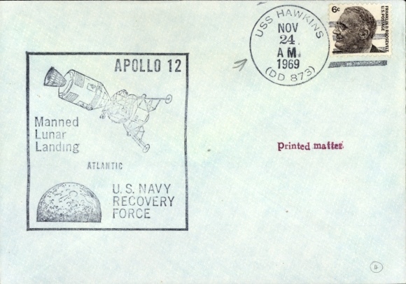 Brief Raumfahrt USA, Apollo 12, USS Hawkins