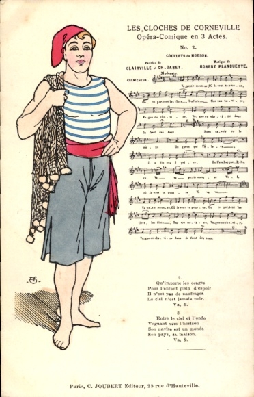 Song Postcard Les Cloches de Corneville, Opéra-Comique en 3 Actes