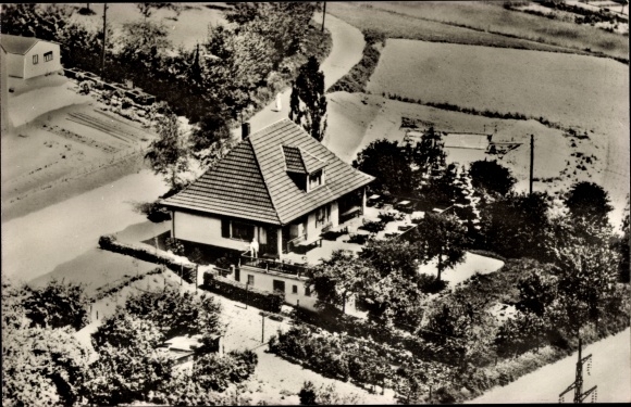 Postcard Kreuztal in Westphalia, Café Zur Bergterrasse, bird show