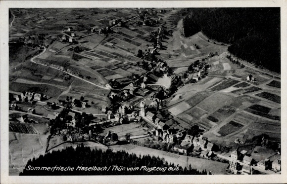 Ak Haselbach bij Altenburg Thüringen, luchtfoto