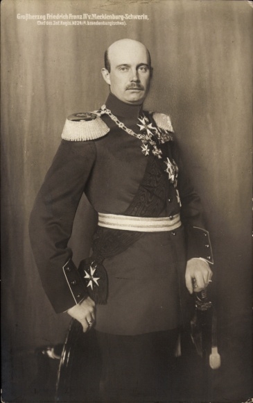 Ak Groothertog Friedrich Franz IV van Mecklenburg Schwerin, portret