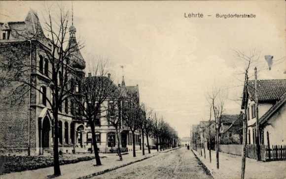 Postcard Lehrte in Lower Saxony, Burgdorferstrasse