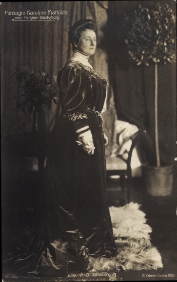 Ak Herzogin Karoline Mathilde von Holstein Glücksburg, Portrait