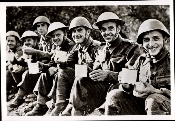 Photo Thessaloniki Greece, English and Greek soldiers on the Saloniki front, II. WW