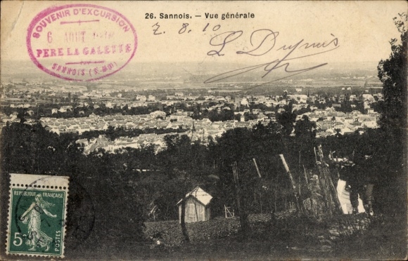 Ak Sannois Val d’Oise, Blick über  Stadtlandschaft,  aus 1910