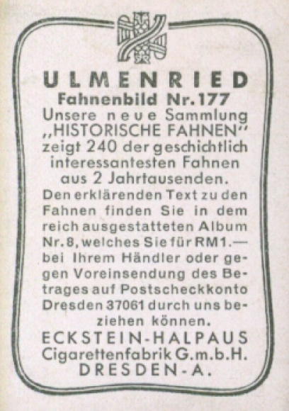 Collector's picture historical flags picture 177, Ulmenried, Napoleon's flag on Elba 1814-1814