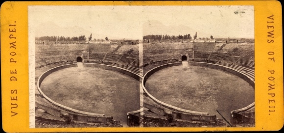 Stereo Photo Pompeji Pompei Campania, Stadion