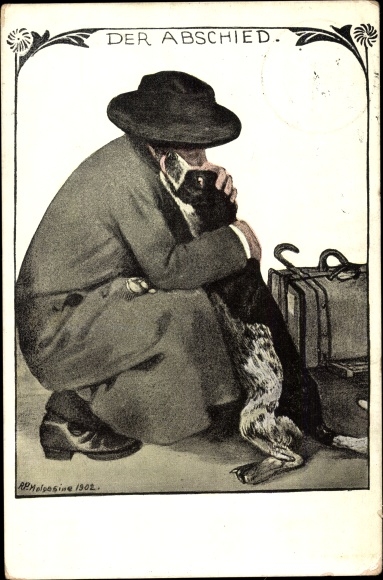 Artist PC Pfeiffer, Richard, The Farewell, Man neemt afscheid van een hond