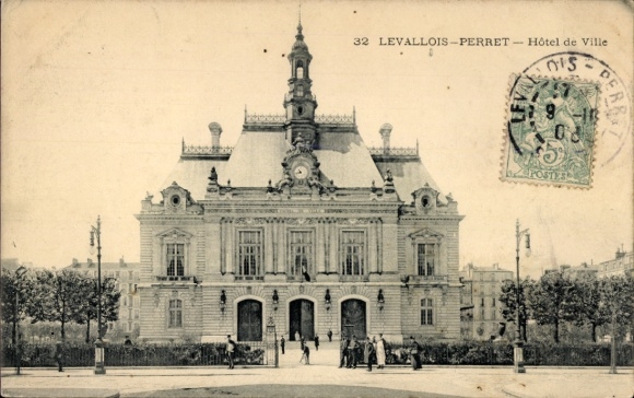 Ak Levallois Perret Hauts de Seine, Hôtel de Ville