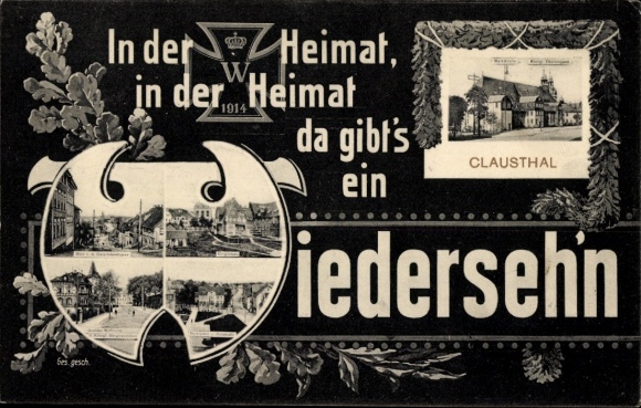 Letters Postcard Clausthal, In the homeland there is a reunion