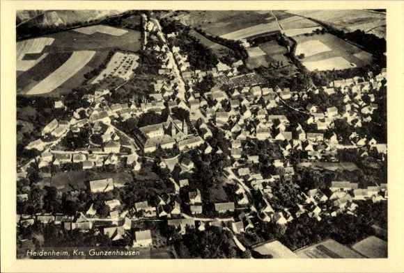 Postcard Heidenheim an der Brenz Württemberg, aerial photograph