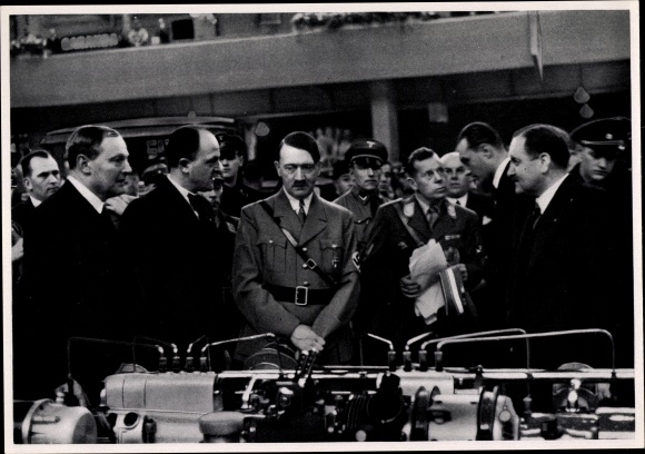Sammelbild Adolf Hitler, Autoausstellung 1935 Berlin, Sammelwerk Nr. 15 Bild 86