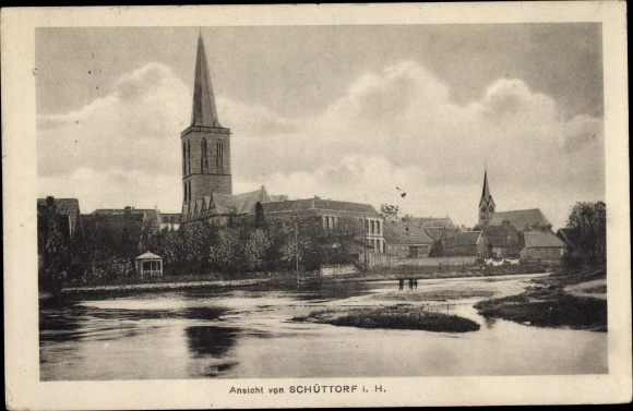 Ak Schüttorf in het graafschap Bentheim, uitzicht op de stad, kerken