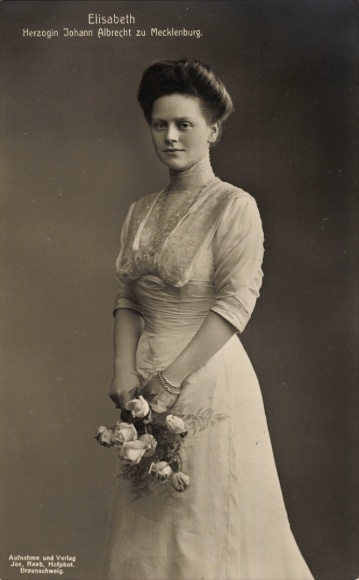 Postcard Princess Elisabeth of Stolberg Roßla, wife of the Regent of Braunschweig