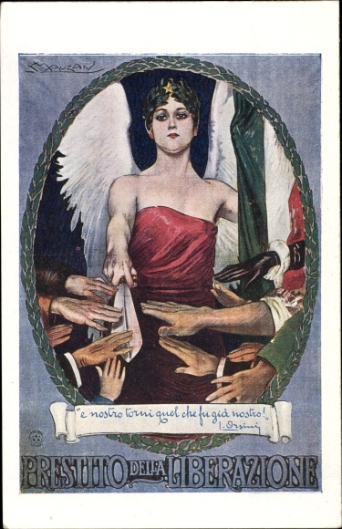 Artist Postcard Mauzan, Liberation Loan
