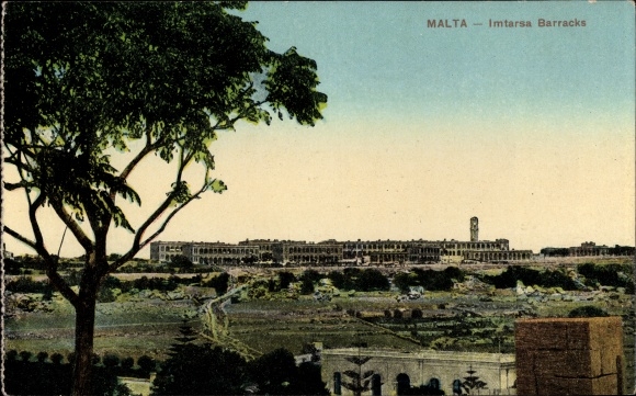 Postcard Imtarfa Mtarfa Malta, Barracks, British Military Barracks, general view