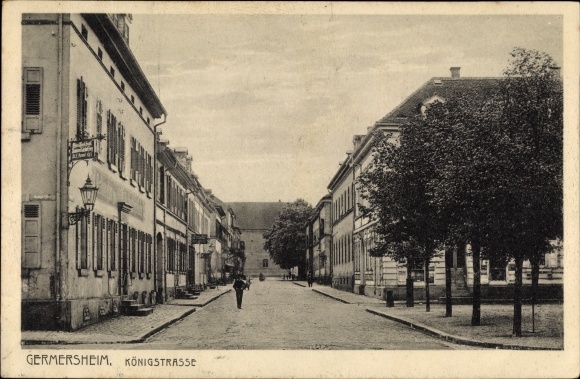 Postcard Germersheim am Rhein, Königstrasse