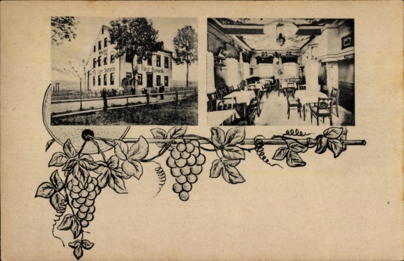 Postcard Crottendorf in the Ore Mountains, Hotel prince Bismarck on the road to Fichtelberg