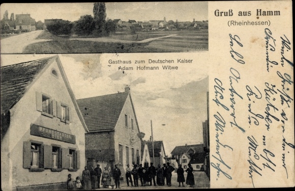 Ak Hamm am Rhein Rheinhessen, Gasthaus zum Deutschen Kaiser