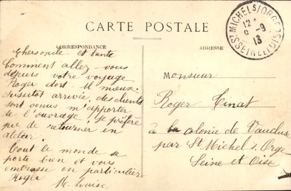 Song Postcard Les Chansons de Jean Rameau, La Bourrée de Saint-Just