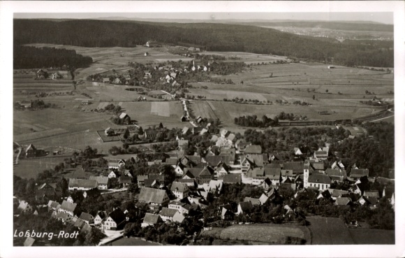 Ak Rodt Loßburg im Schwarzwald, Fliegeraufnahme