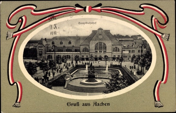 Passepartout Ak Aachen, Hauptbahnhof