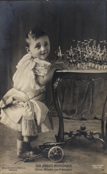 Ak Der jüngste Heerführer, Prinz Wilhelm von Preußen, Zinnsoldaten