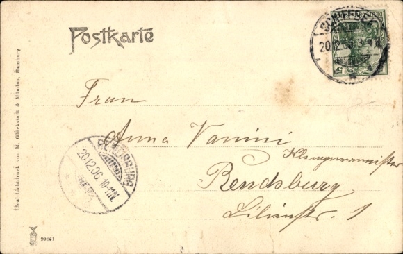 Postcard Hamburg Mitte Billstedt Schiffbek, Möllner Landstraße