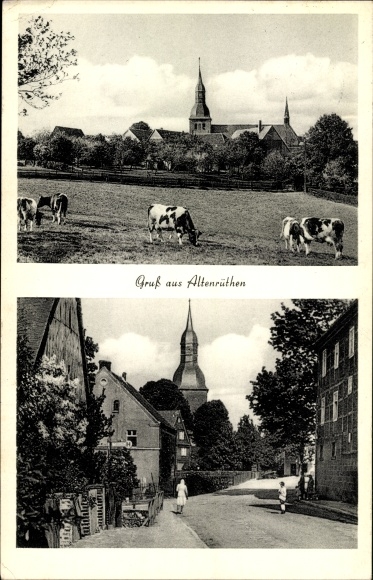 Postcard Altenrüthen Rüthen in the district of Soest North Rhine-Westphalia, town views