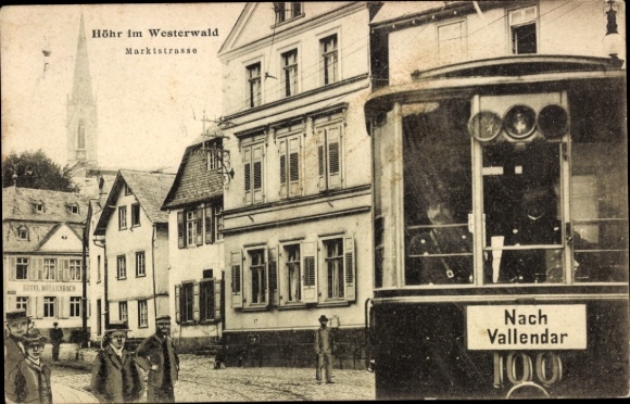 KP Höhr Grenzhausen w Westerwald, Marktstraße, tramwajem do Vallendar