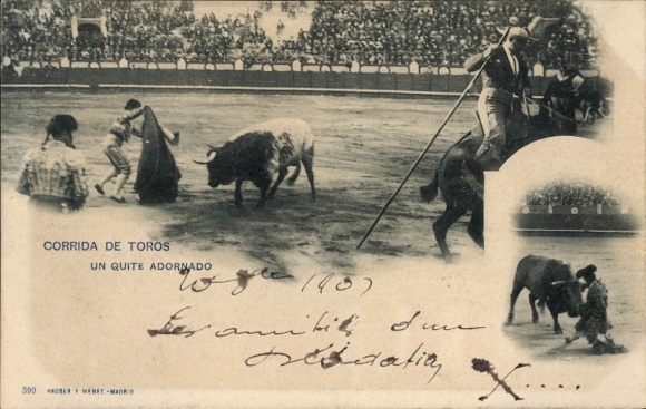 Ak Corrida de Toros, Un Quiet Adornado, Torero
