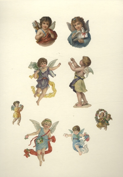 8 wafer angels, approx. 8 x 6 cm to 4 x 2.5 cm