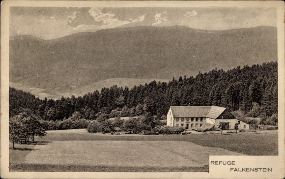 Postcard Elsass Bas Rhin, Schutzhaus Falkenstein
