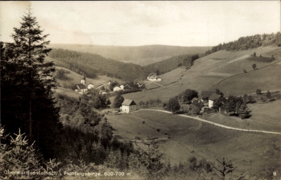Postcard Warmensteinach Upper Franconia Bavaria, view into the valley