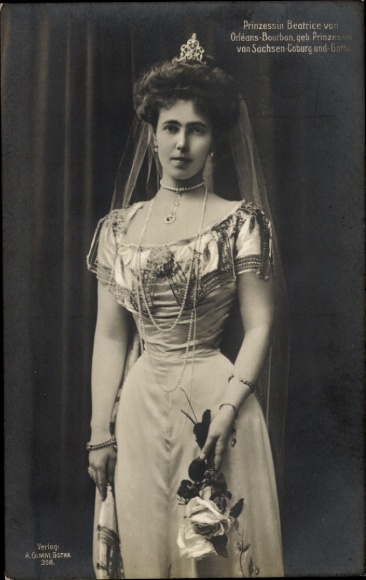 Ak Prinzessin Beatrice von Orléans-Bourbon, Prinzessin von Sachsen-Coburg-Gotha, Portrait