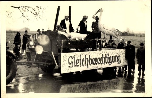 Photo Postcard Olfen in Westphalia, carnival, pageant, equality