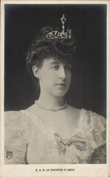 Ak SAR La Duchessa d'Aosta, Hélène d’Orléans, Portrait