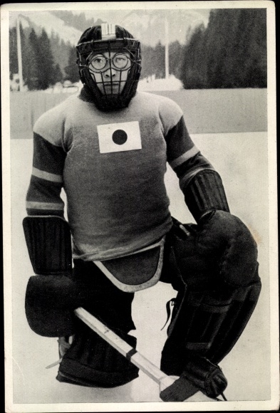 Collection picture Olympia 1936, Japanese ice hockey player Teljl Homna