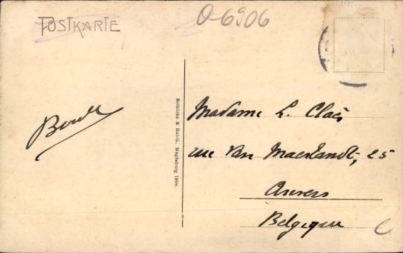Postcard Kahla Thuringia, Shoe Street, Hotel zum Löwen