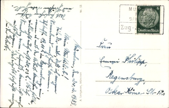 PC railway postmark Munich
