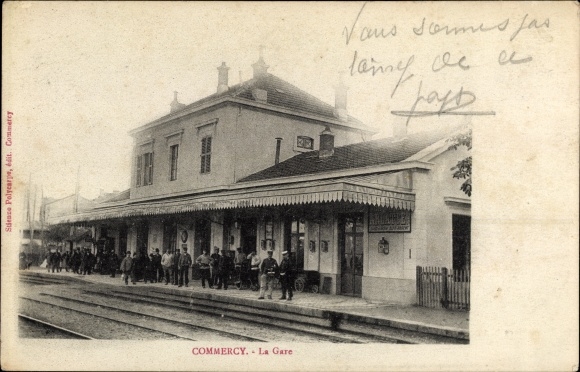 Postcard Commercy Lorraine Meuse, La Gare