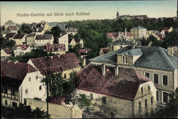 Ansichtkaart Dresden Gorbitz, zicht op Roßthal