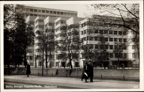 Postcard Berlin Tiergarten, Queen Augusta Street, Shell House