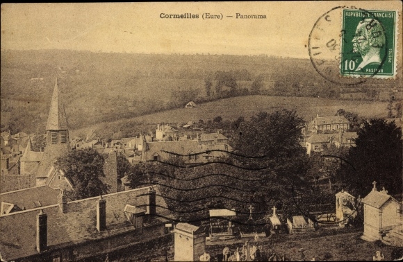 Postcard Cormeilles Eure, Panorama