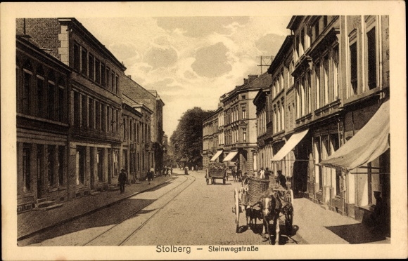 PC Stolberg in the Rhineland, Steinwegstrasse, wagon, business