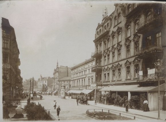 Original Foto Oberschlesien Zabrze (ehem. Hindenburg), Kronprinzenstraße, um 1900
