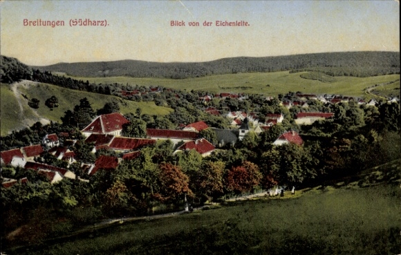 Ak Breitungen Zuid-Harz, uitzicht vanaf de Eichenleite