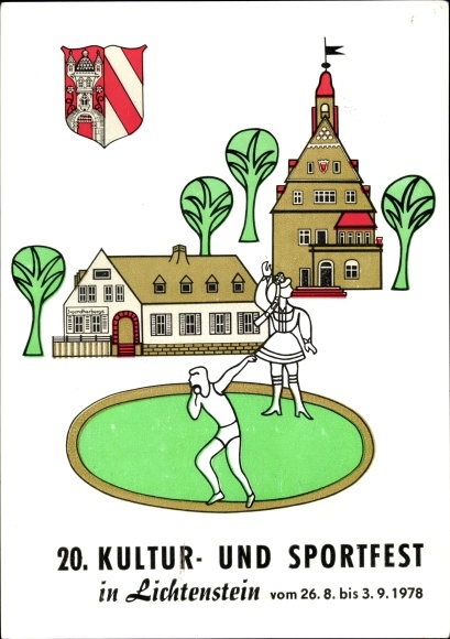 Artist PC Lichtenstein Callnberg, 20th culture and sports festival 1978, coat of arms