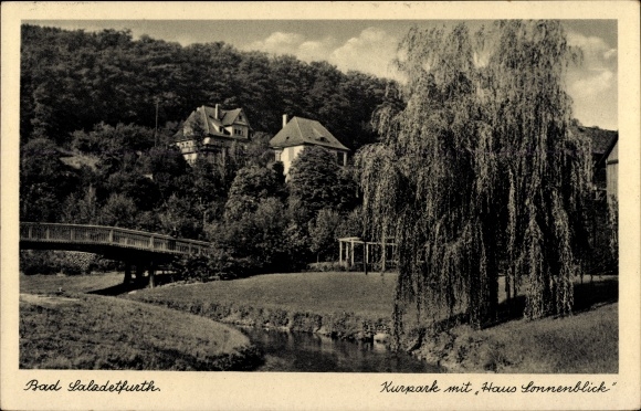 Ak Bad Salzdetfurth in Niedersachsen, Kurpark mit Haus Sonnenblick